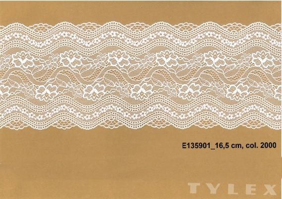 Krajka Tylex E 1359 Krajka plet. el.SP  PAD E135901_0000_0165_2000
